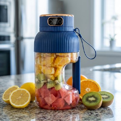Blender smoothie mixeur portable bleu