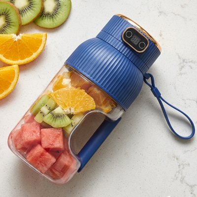 Blender smoothie mixeur portable bleu