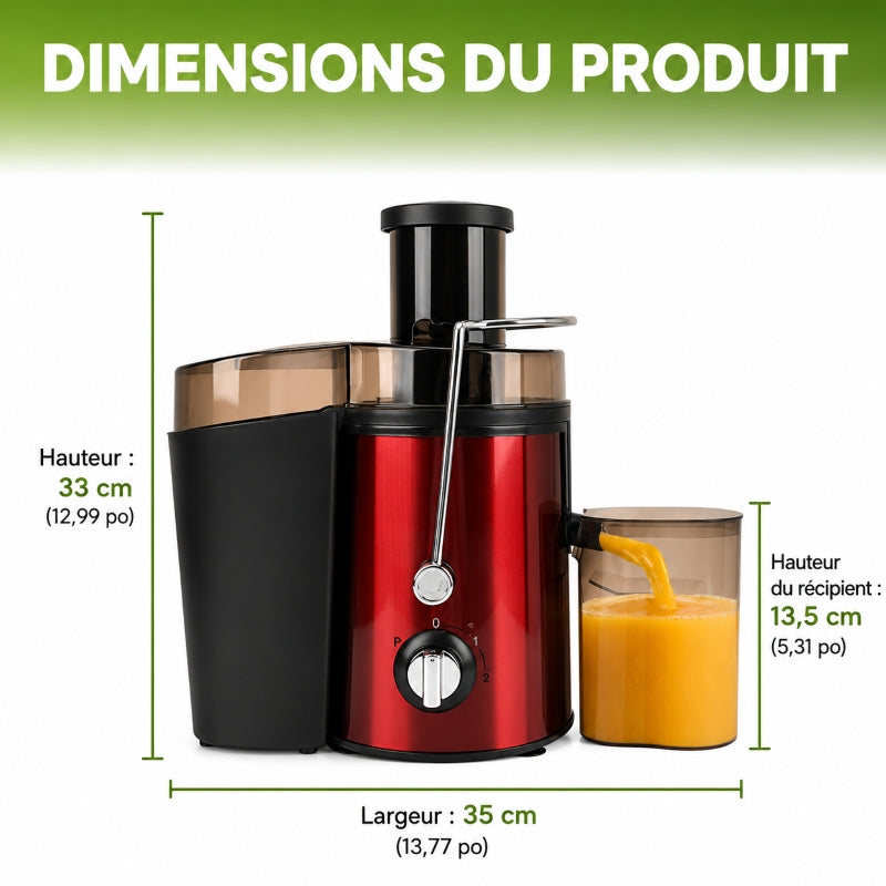 centrifugeuse ou extracteur de jus dimension