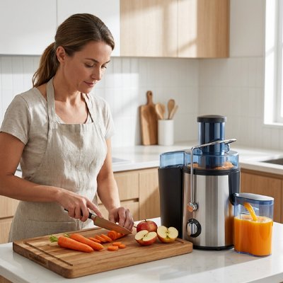 Extracteur de jus centrifugeuse pommes et carrotes 