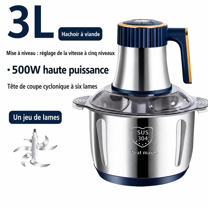 hachoir viande électrique bleu