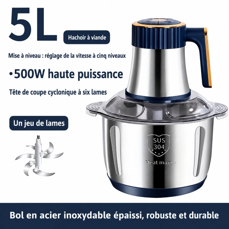 hachoir viande electrique bleu